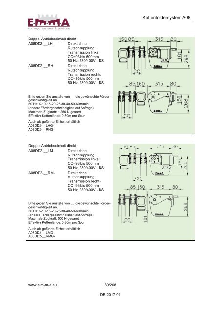 E-M-M-A Komponentenkatalog