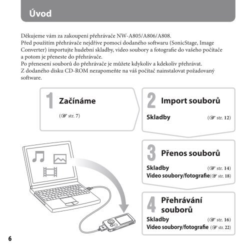 Sony NW-A806 - NW-A806 Istruzioni per l'uso Ceco