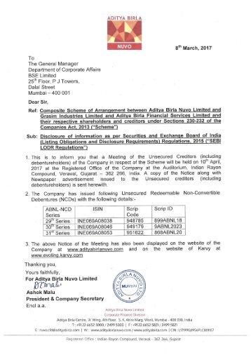 ADITYA BIRLA NUVO LIMITED