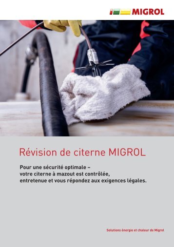 Revision et assainissement de citerne