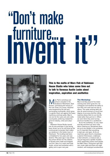 Marc Fish Furniture & Cabinet Making magazine article