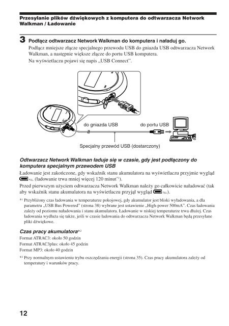 Sony NW-E405 - NW-E405 Istruzioni per l'uso Polacco