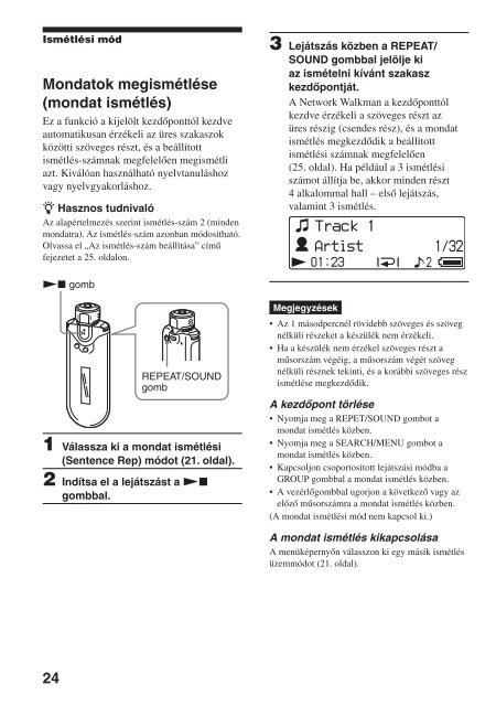 Sony NW-E405 - NW-E405 Istruzioni per l'uso Ungherese