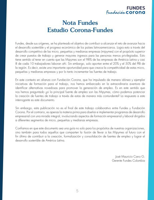 Publicación Fundes - Fundación Corona