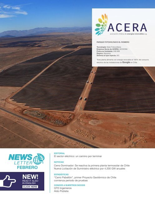 Newsletter ACERA Febrero