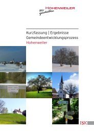 Ergebnisse Gemeindeentwicklungsprozess Hohenweiler 2017