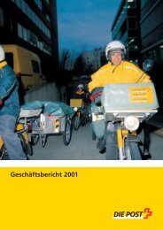 Geschäftsbericht 2001 - Die Schweizerische Post