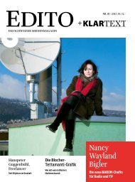 Nancy Wayland Bigler - EDITO+KLARTEXT. Das Medienmagazin.