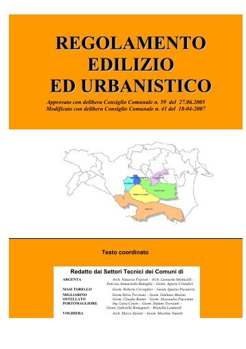 regolamento edilizio ed urbanistico - Comune di Argenta