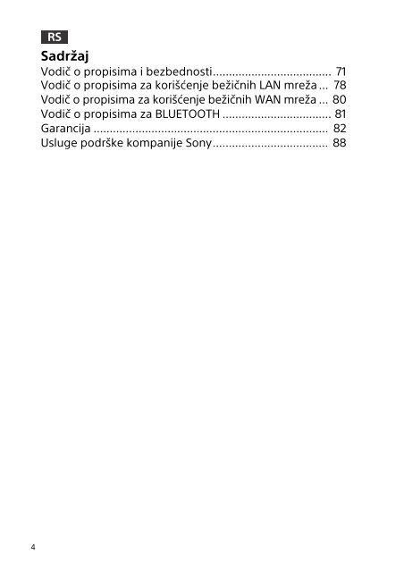 Sony SVD1323Y9E - SVD1323Y9E Documenti garanzia Croato