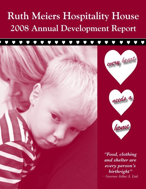 2008 Annual Development Report - Ruth Meiers Hospitality House
