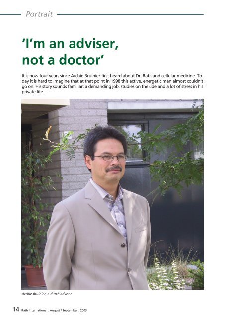 Portrait - Dr. Rath Health Alliance