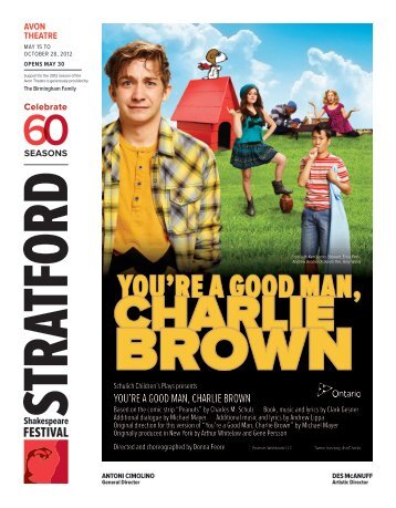 you're a good man, Charlie brown - Stratford Festival