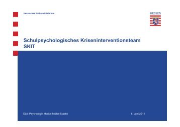 Schulpsychologisches Kriseninterventionsteam SKIT