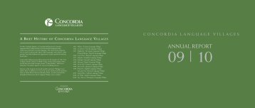 annuaL report - Concordia Language Villages
