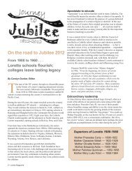 On the road to Jubilee 2012 - Loretto Community