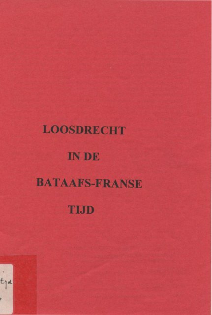 Loosdrecht in de Bataafs-Franse tijd