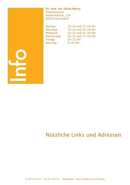 Nützliche Links und Adressen - Dr. Ulrike Morys