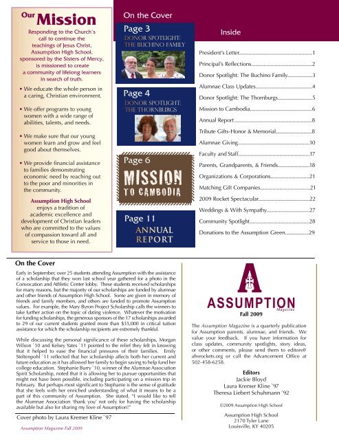 Assumption Magazine Fall 2009 - Assumption High School