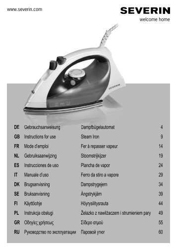 Severin BA 3274 Fer vapeur - Istruzioni d'uso