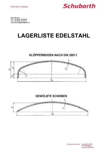 Lagerböden aus Edelstahl - Schubarth+Co. AG