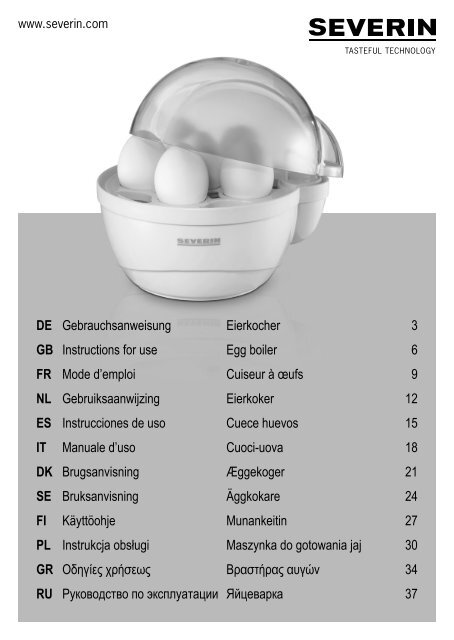 Severin EK 3051 Cuit-oeufs - Istruzioni d'uso