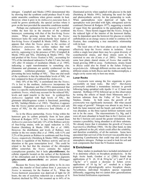 chapter 8-3 nutrient relations: nitrogen - Bryophyte Ecology ...