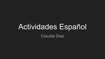 Actividades Español