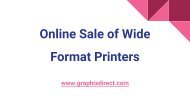 Online Sale of Wide Format Printers