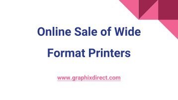 Online Sale of Wide Format Printers