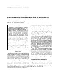 Gassmann's equation and fluid-saturation effects on seismic velocities