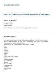 2017-2022 Global Top Countries Spray Dryer Market Report