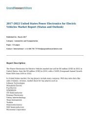 2017-2022 United States Power Electronics for Electric Vehicles Market Report (Status and Outlook)