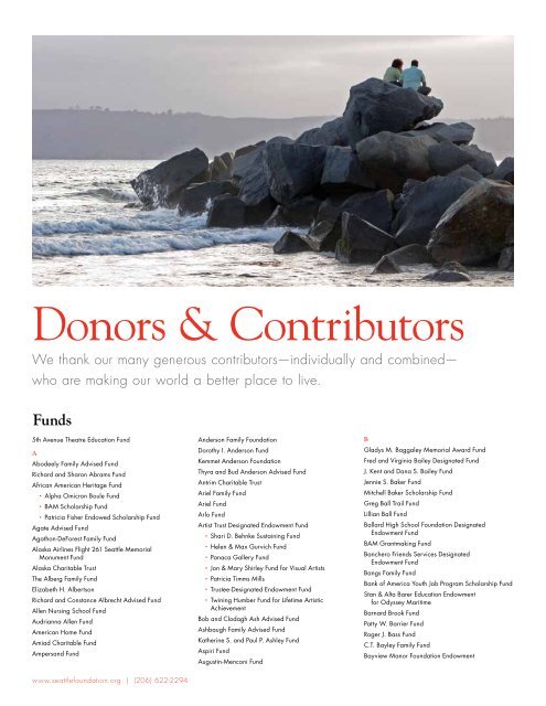2008 Annual Report - The Seattle Foundation