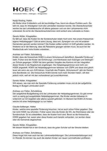 Protokoll der Budgetschulgemeindeversammlung 28. September 2011