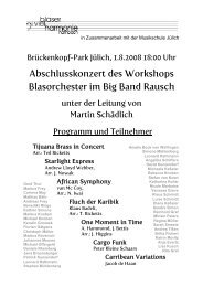 Abschlusskonzert des Workshops Blasorchester im Big Band Rausch