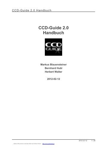 CCD-Guide 2.0 Handbuch - Sternwarte Gahberg