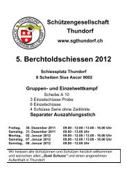 5. Berchtoldschiessen 2012 - Schützengesellschaft Thundorf