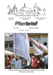 Pfarrbrief - Drei Kirchen mitten in Alfter