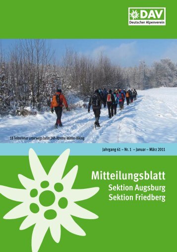 Mitteilungsblatt 2011/1 (PDF, 7,2 MB) - Alpenverein Augsburg