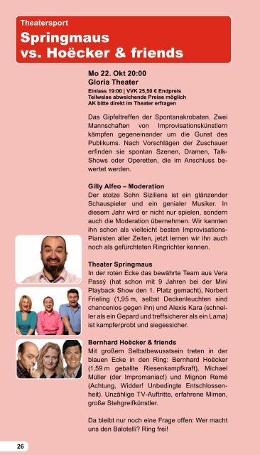Programmheft 2012 - Köln Comedy