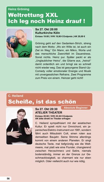 Programmheft 2012 - Köln Comedy