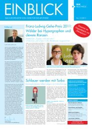 Ausgabe 2/2011 - GEHE Pharma Handel GmbH