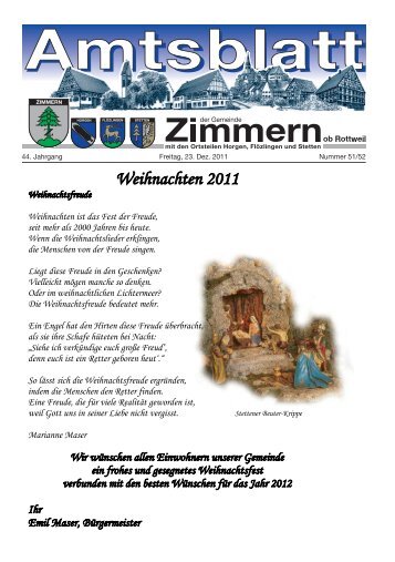 Amtsblatt KW 51/2011 - Zimmern ob Rottweil