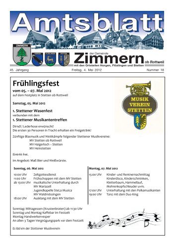 Frühlingsfest - Zimmern ob Rottweil