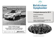 Frühjahrskonzerte 2011 - Holzkirchner Symphoniker