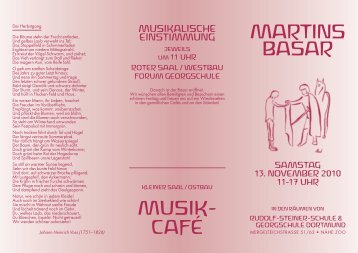 Martins basar MusiK- CafÉ - Rudolf-Steiner-Schule Dortmund