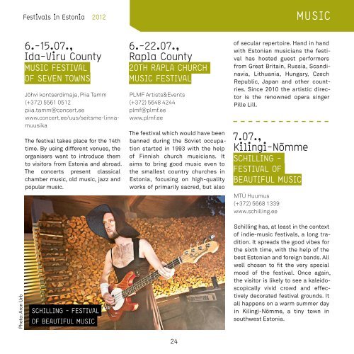 Download Festivals in Estonia booklet 2012 - Culture.ee