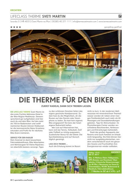 SPORTaktiv Hotelguide 2017