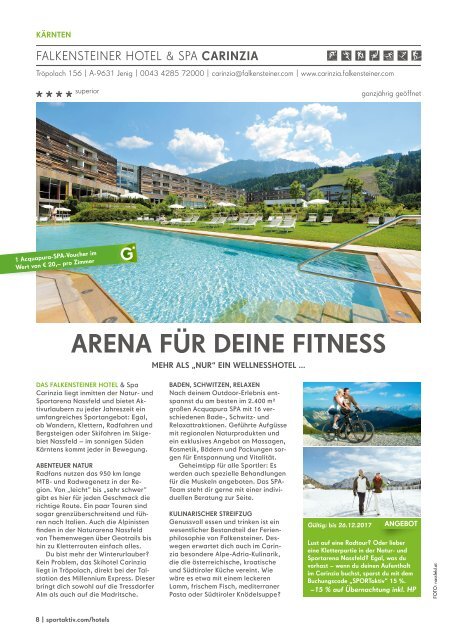 SPORTaktiv Hotelguide 2017